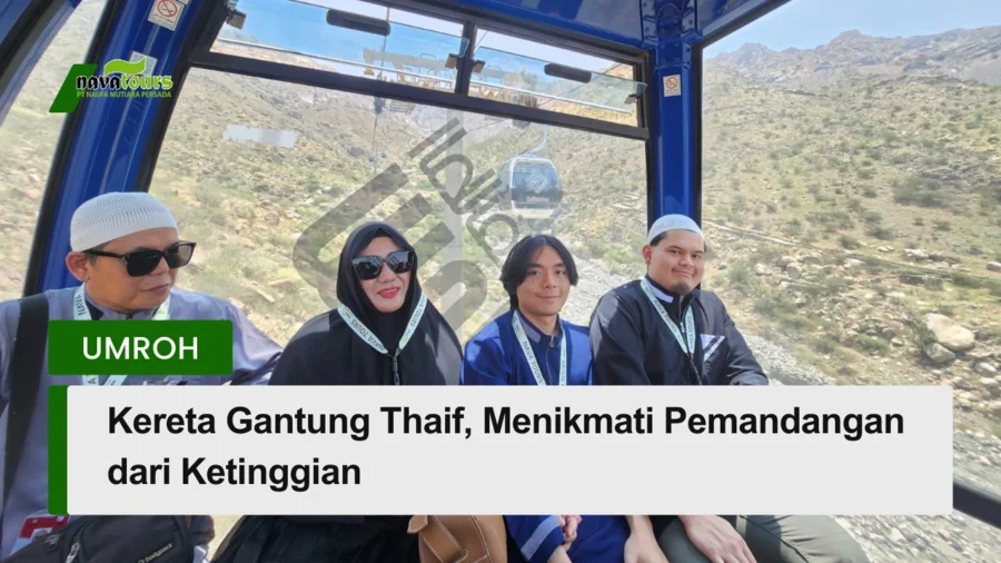 kereta gantung thaif menikmati pemandangan dari ketinggian