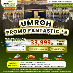 paket umroh promo fantastic harga 33 jutaan