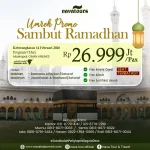 Promo umroh Februari 2026 harga 26 jutaan program 9 hari dari Nava Tour