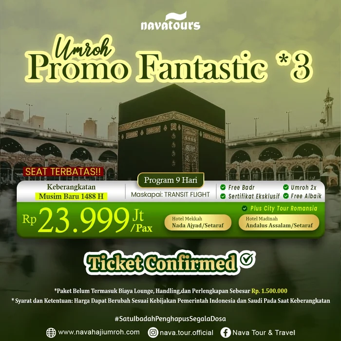 paket umroh harga promo dengan jadwal fleksibel dan seat terbatas