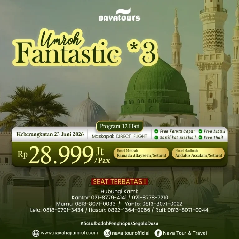 paket umroh juni 2026 program 12 hari dengan hotel Mekkah dan Madinah