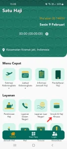 tampilan fitur aplikasi satu haji untuk mengecek travel umroh terdaftar di kemenag