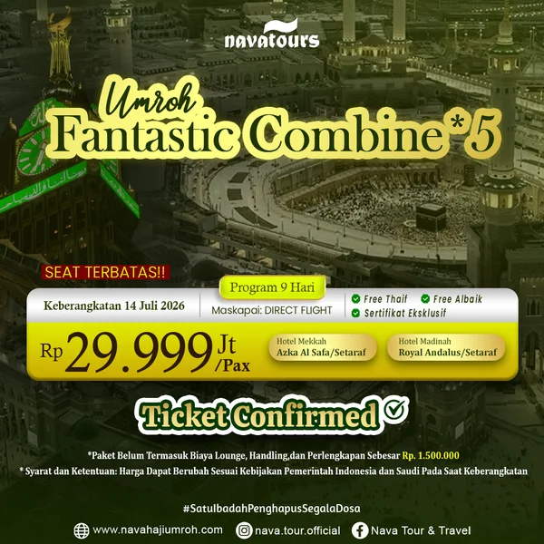 program umroh juli all in 2026 dengan hotel dekat masjid dan fasilitas premium direct flight