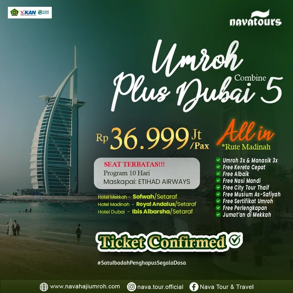 umroh oktober plus dubai combine 5