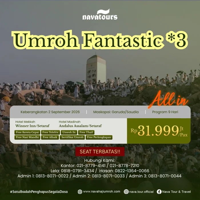 Biaya umroh Fantastic Bintang 3 mulai Rp31,9 jutaan