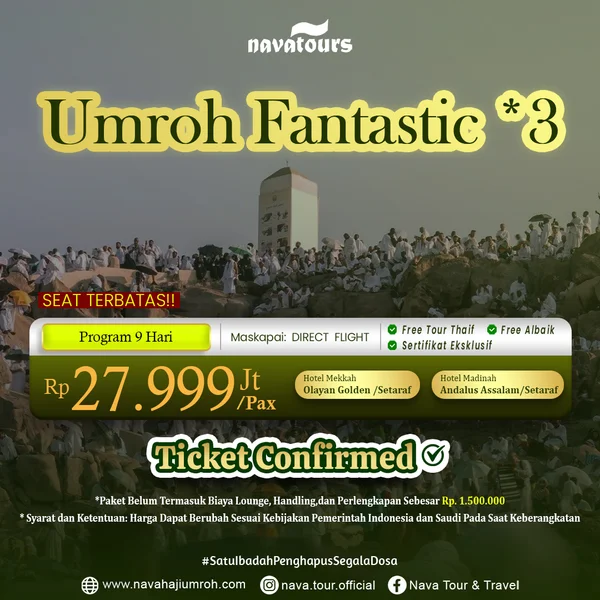 Paket umroh murah Fantastic Bintang 3 Nava Tour
