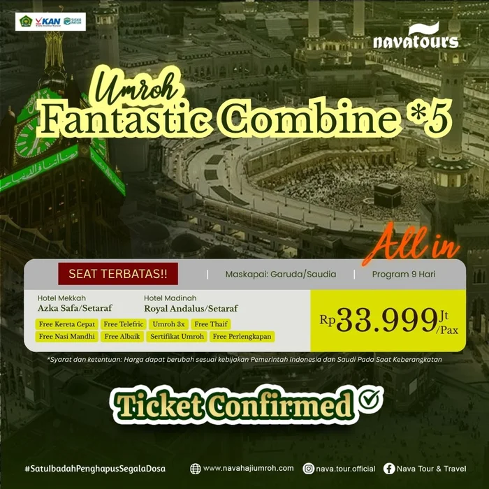 umroh fantastic combine bintang 5 all in nava tour