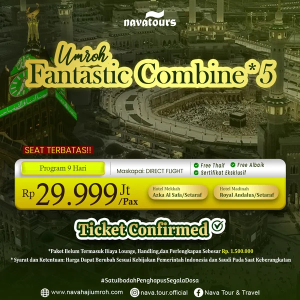 Umroh murah Fantastic Combine 5 dari Nava Tour